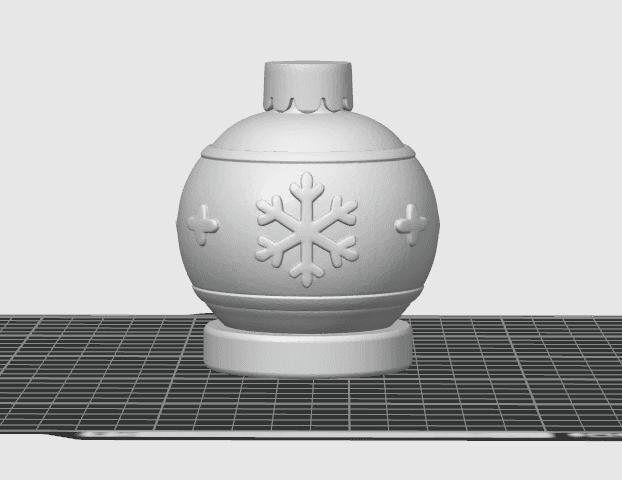 Snowflake Ornament 3D Model with Base